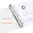 Amazon Basics 3 Ring Binders, 2 Inch, D-Ring Organizer for School, Home Office, White, 4 Pack