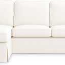 Ektorp Chaise Sofa Cover Repalcemen for IKEA Ektorp Loveseat (2 Seat) Chaise Lounge Cover, Ektorp Sectional 3 Seat Couch Cover(Daily Off White)