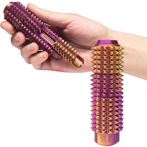 Little Ouchies 5-in-1 Pain Fidget for Adults, Spiky Sensory Tool with Smooth Spinner, Reinforced Slider & Clicker | Focus Support Pocket Fidget for Work, Study & Long Drives(Rose Red Gold)