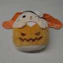 SpecialYou 11.8" Halloween Skull Bunny Plush Pillow, Jack-O-Lantern Lop Eared Bunny Stuffed Animal Plush Toy, Pumpkin Ghost Skull Rabbit Plushie Gift for Kids Adults