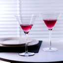 Handblown Crystal Martini Glasses Set of 4-9.5 oz Coupe Glass Set with Stem - Elegant Cocktail Glasses for Bar, Margarita, Cosmopolitan, Manhattan, Gimlet - Unique Gift for Mothers Day