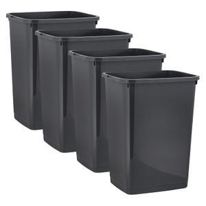Superio Large Kitchen Trash Can 13 Gallon, 52 Qt Waste Bin for Kitchen, Garage, Indoor and Outdoor Trash Can (4, Dark Grey)