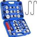 Orion Motor Tech 35 Piece Disc Brake Caliper Tool Kit, Heavy Duty Brake Caliper Compression Tool Kit for Brake Pad Replacement, Brake Piston Caliper Compressor Tool with 24 Adapters Fits Most Vehicles