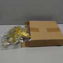 Sumind 9.8 x 11.8 Inch Christmas Star Tree Topper Glittered Star Metal Plug in Treetop Ornaments with Bow and 30 LED String Light for Christmas Tree Indoor Holiday Party Decoration(Gold)