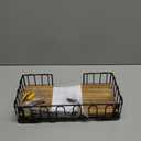 TJ.MOREE Ironing Board Hanger Metal Wall Mount Iron and Ironing Board Holder, Laundry Room Decor and Storage with Large Storage Black (Pinewood)