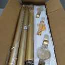YaFex Curtain Rods 32-144 Inch, Heavy Duty 1 Inch Adjustable Curtain Rod for Windows, Gold Extra Long Window Treatment Rods, Modern Design, Easy Installation