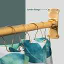 Artiwell L Shaped Shower Curtain Rod, Bathroom Bathtub Corner Shower Curtain Rod with Ceiling Support (SATIN GOLD/BRASS)