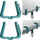 Marsui 50 Pcs Christmas Light Clips Small Outdoor Roof Gutters and Shingles Hooks 1 5/8 Inch Fascia Boards Hanger Plastic Holiday String Light Clips for Xmas Outside Decoration Fence Eave (Green)