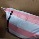 Solar Stock Tank Pool Cover, Waterproof Cover for 8 Feet by 30 Inches Large Round Metal Frame Above Ground Swimming Pool,with Tie-Down Ropes & 4 Sandbags,Increase Stability(Cover only,Pink), 8' Dia x 24" H