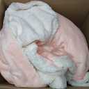 Bedsure GentleSoft Sherpa Fleece Blankets Queen Size for Bed - Thick and Warm Throw for Girls and Women, Soft Fuzzy Plush Queen Blanket for Winter, Pink, 90x90 Inches