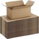 CRUGLA 9x6x4 Shipping Boxes for Small Business, Cardboard Corrugated Mailing Packaging Box, 25 Packs (Brown)