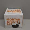 Priority Chef Heavy Duty Large 2 Cup Mortar and Pestle Set,100% Granite, Non Slip Base, Make Fresh Guacamole, Salsa, Pesto, Stone Grinder Bowl, Herb Crusher, Spice Grinder, 6.3 Inch Size, Black