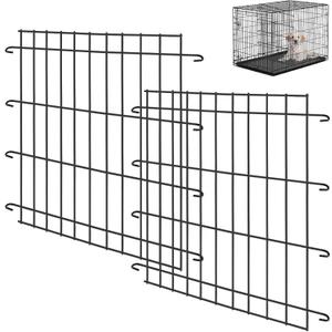 Tandefio 2 Pcs Dog Crate Divider Panel Metal Pets Divider Panel Dog Crate for Pets(24 Inches)