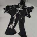 Wizland Kids Bat Skeleton Costume, Glow in the Dark Vampire Bat onesie, Scary Halloween Costume for Boys and Girls