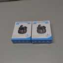 2 x Studio-Quality Wireless Ear Buds with Deep Bass & Enhanced Audio Clarity, Bluetooth 5.4, 10-Year Lifespan Earbuds, ENC Noise Cancelling Calls, Secure Fit Memory Foam Tips, IPX6 Waterproof (Black)