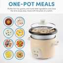 AROMA Mini Rice Cooker, 2-Cup (Uncooked) / 4-Cup (Cooked), Grain Cooker, Soup Maker, Oatmeal Cooker, Auto Keep Warm, 1 Qt, Milk Tea color