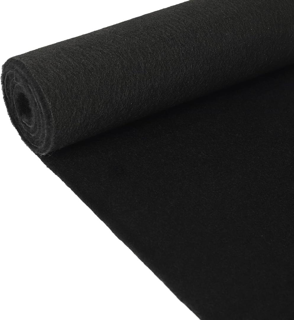 59in x 122in Black Underfelt Carpet for Speaker, Sub Box Carpet, Auto, RV, Boat, Marine, Truck, Car Trunk Felt Fabric Material, Soft and Durable