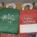 24 Pieces Merry Christmas Gift Bags Holiday Paper Bags with Handle 8.7 x 6.3 x 3.15 Inch Xmas Treat Bags Bulk for Xmas Coworkers Teachers Birthdays Christmas Holiday Parties Wedding Shopping