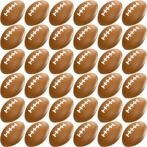 WELLVO 36 Pack Mini Foam Football 2.17" Mini Football Party Favor Stress Ball Bulk Small Foam Sports Ball for Birthday Gift Goodie Bags Stuffers