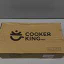 COOKER KING 1.5 Quart Stainless Steel Saucepan, Nonstick Sauce Pan, Ceramic Suce Pot with Tempered Glass Lid, Induction Pot Compatible with All Cooktops, Dishwasher & Oven Safe(PFAS/PFOA/PTFE Free)