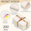 Oleitodh 200 Sheets Cotton Watercolor Paper 5 x 7inch, 140lb/300 GSM Handmade Paper Deckled Edge Watercolor Cardstock Textured Paper for Watercolors, Wedding Invitations, Cards, Crafts