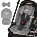 Innokids Stroller Seat Liner Pad with Adjustable Pillow (Light Gray)