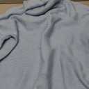 LILLUSORY Women's Turtleneck Oversized Sweaters Long Batwing Sleeve Spilt Hem Tunic Pullover Knit Tops (Medium, Light Blue)