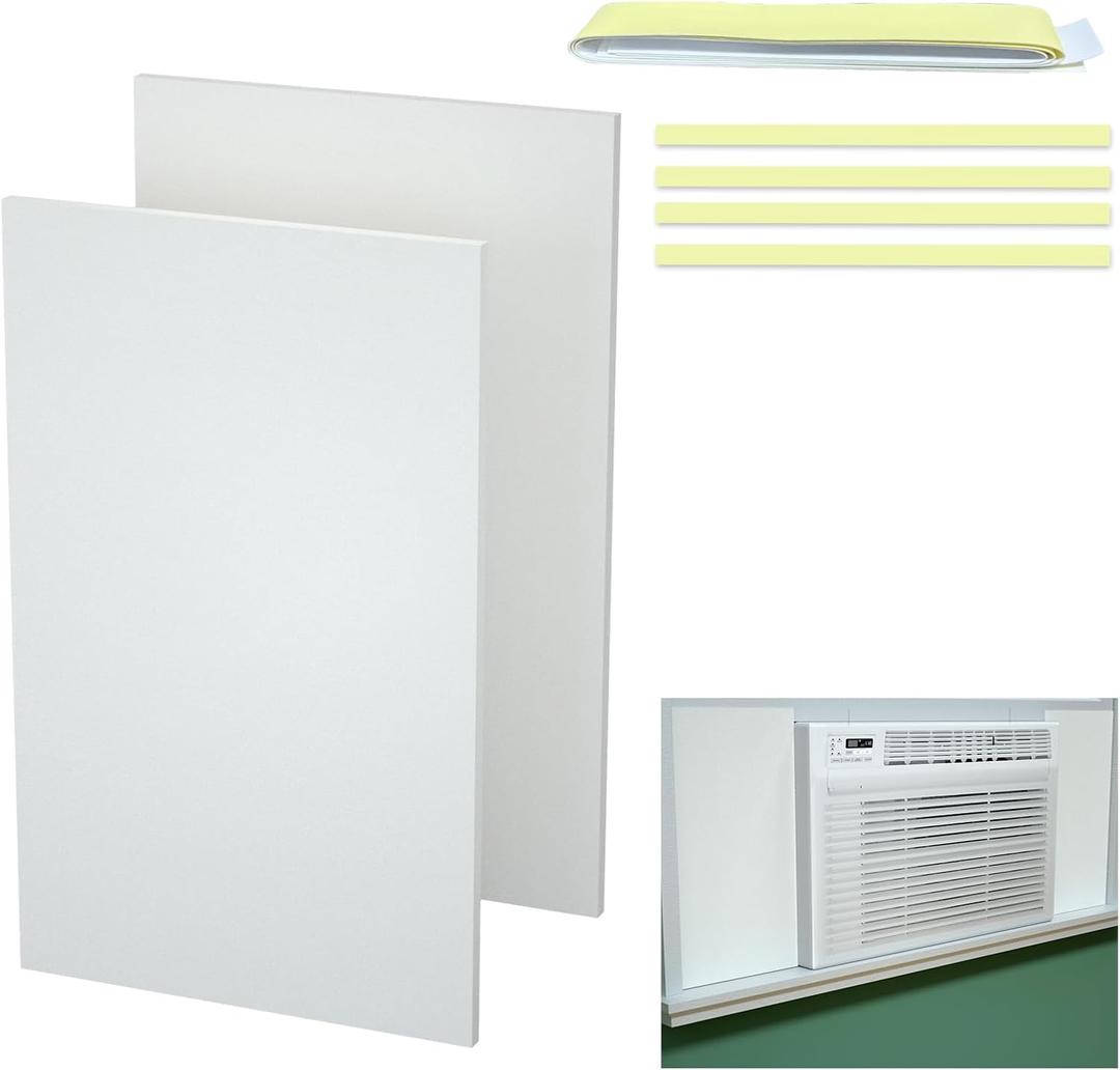 Window Air Conditioner,Side Insulated Foam Panel, Summer/Winter Heat and Draft Insulating,Simple Set Panels Window Seal Thickness 0.8IN EVA2026