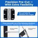 12 Pack Door Hinge Shims, 3.5 Inch Door Hinge Spacer Kit, Precut Polycarbonate (PC) Hinge Shims with DIY Trimmable Option for Door Alignment & Repair, Standard Pattern, 1.2mm / 0.05” Thickness