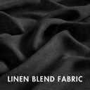 MIULEE Halloween Cafe Curtains 30 Inch Length Half Window Curtain Semi Sheer Farmhouse Short Linen Drapes for Kitchen Bathroom Basement Small Window, Rod Pocket Tier Curtains 2 Panels W26XL30, Black