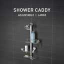 simplehuman Adjustable and Extendable Shower Caddy Large, Stainless Steel and Anodized Aluminum