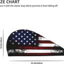 American Flag Hair Towel Wrap, Absorbent Hair Drying Towel, Microfiber Hair Drying Cap Turban for Drying Curly Long Thick Hair