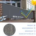 3'x13'Balcony Privacy Screen Cover Fence Cover UV Protection Weatherproof Windscreen Heavy Duty for Patio, Backyard,Dark Grey