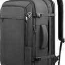 Sirmaeed Carry on Backpack, Extra Large 40L-50L Travel Backpack TSA Approved, Expandable Laptop Bagpack, Water Resistant Bag Compatible with 17.3 inch Laptops, Black