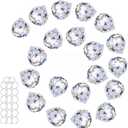 Crystalsuncatcher 20Pcs 1.75 inch/40mm Clear Crystal Ball Prism Pendant Suncatcher for Feng Shui/Divination or Wedding/Home/Office Decoration