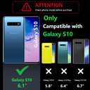 Magnetic for Samsung Galaxy S10 Phone Case, S10 4G-NO 5G Compatible with Magsafe, Shockproof Military Grade Drop Protection, Translucent Matte Slim Rugged Cover Shockproof Case for S10, Black