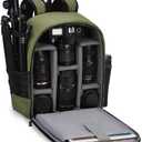 CADeN Camera Backpack Bag Professional for DSLR/SLR Mirrorless Camera Waterproof, Camera Case Compatible for Sony Canon Nikon Camera and Lens Tripod Accessories Green