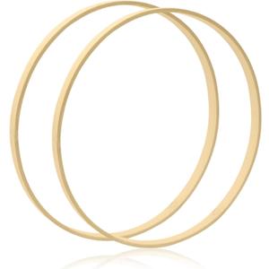 Piusatreo 2-Pack 18 Inch Wooden Bamboo Hoop Rings, Bamboo Floral Wreaths for Macrame Supplies, Dream Catchers, Macrame Wall Hanging & Craft Projects (2Pcs, 18inch)