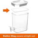 Elsjoy 1.2 Gallon Plastic Drink Dispenser with Spigot, Cold Beverage Dispenser Fridge Drink Container for Iced Tea, Lemonade, Coffee