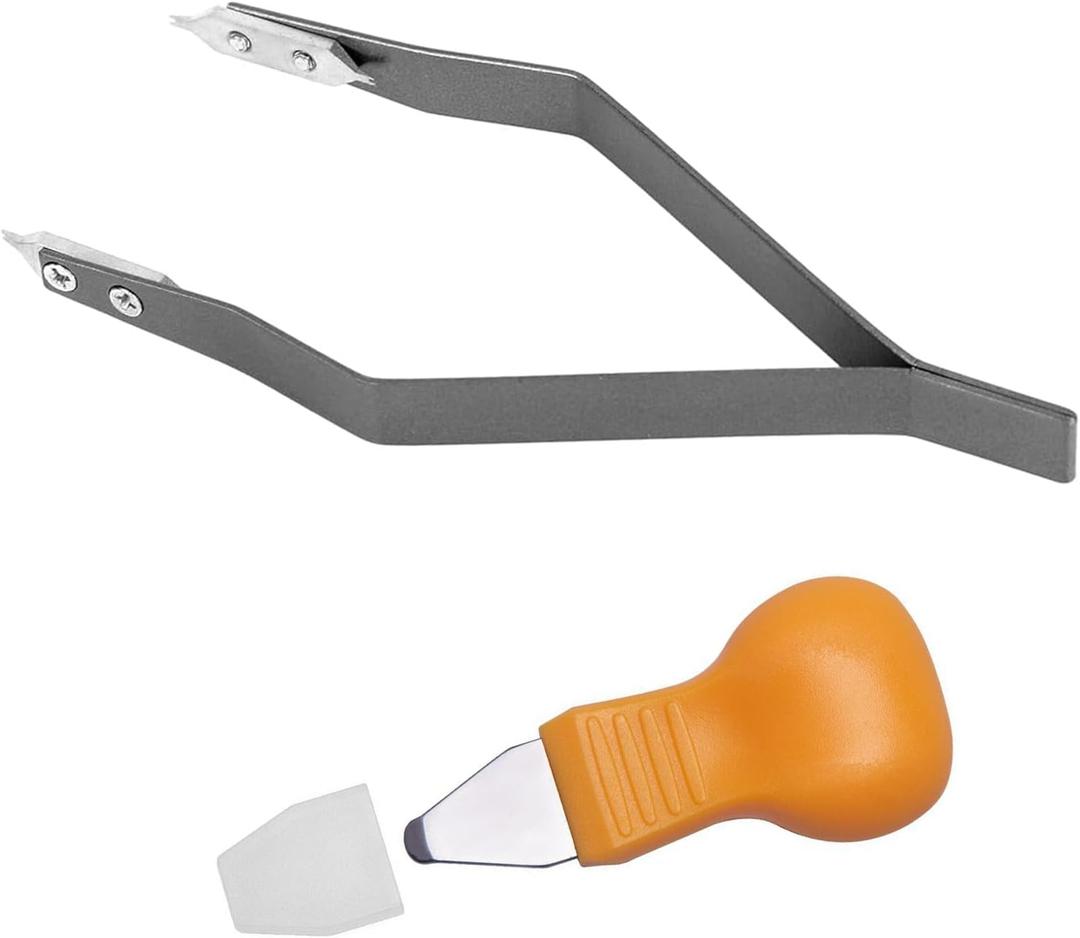 2 Pcs Spring Bar Tool, Watch Band Tool, Watch Repair Kit with Double-Ended Strap Remover and 1 Orange Pry Knife, Durable Accessory for Watchmaker and Repairer