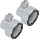 2 pcs Type B Hose Adapter 1.25-1.5 inch Hose Conversion Adapter Plastic Pool Hose Adapter for Filter Pumps and Saltwater System Replacement Parts for Above Ground Swimming Pools