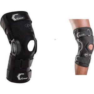 DonJoy Performance Bionic Fullstop ACL Knee Brace  4 Points of Leverage Hinged Knee Support for Ligament Protection, Injuries, Prevent Knee Hyperextension for Football, Soccer, Lacrosse, Contact Sports (Large)