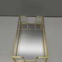 Sumnacon Napkin Holder,Glass Napkin Holder Table,Stylish Guest Towel Holder for Hand Towel Napkin,Rectangle Napkin Basket for Bathroom Toilet Kitchen Dining Table Counter,Gold