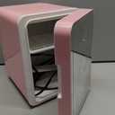 VNIMTI Mini Skincare Fridge 4 Liter/6 Cans, Portable Cosmetic Fridges with Makeup Mirror, Cooler & Warmer, AC & DC, Small Refrigerator for Bedroom, Car, Office, Outdoor, Pink - 4L