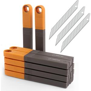 MulWark 100PC 9MM Snap Off 30 Degree Utility Knife Replacement Blades, Multi-Purpose Sharp Precision Box Cutter Blade for Universal Retractable Cutting Knives