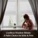 Madison Park Kyler Cordless Roman Shades - Single Panel, Lightweight Linen Blend Fabric, Natural Design, Easy Installation, Light Filtering Window Blind, Bedroom, Living Room Decor 34"W x 64"H White