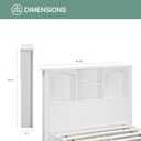 OS Home and Office Furniture Twin Sized White Bookcase Headboard