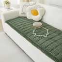 Couch Cover for Dogs Washable, Fuzzy Pet Couch Covers for 3 Cushion Sofa Pet Friendly, Non Slip Sofa Cover (Green, 27.6" x 59"/70 x 150cm)