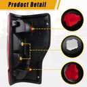 Boine Left Driver Side Tail Light Compatible With 2020 2021 2022 Ford F250 F350 F-250 F-350 Halogen Rear Light Brake Lamps - w/o Blind Spot & LED (Left Driver Side)