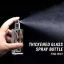 Luxsego Perfume Bottle Atomizers with Funnels, 30ML1oz Refillable Perfume Spray, Empty Spray Bottle Glass Cologne Atomizers for Travel, Handbag or Date, With Storage Bag(Transparent and Black 4Pcs)